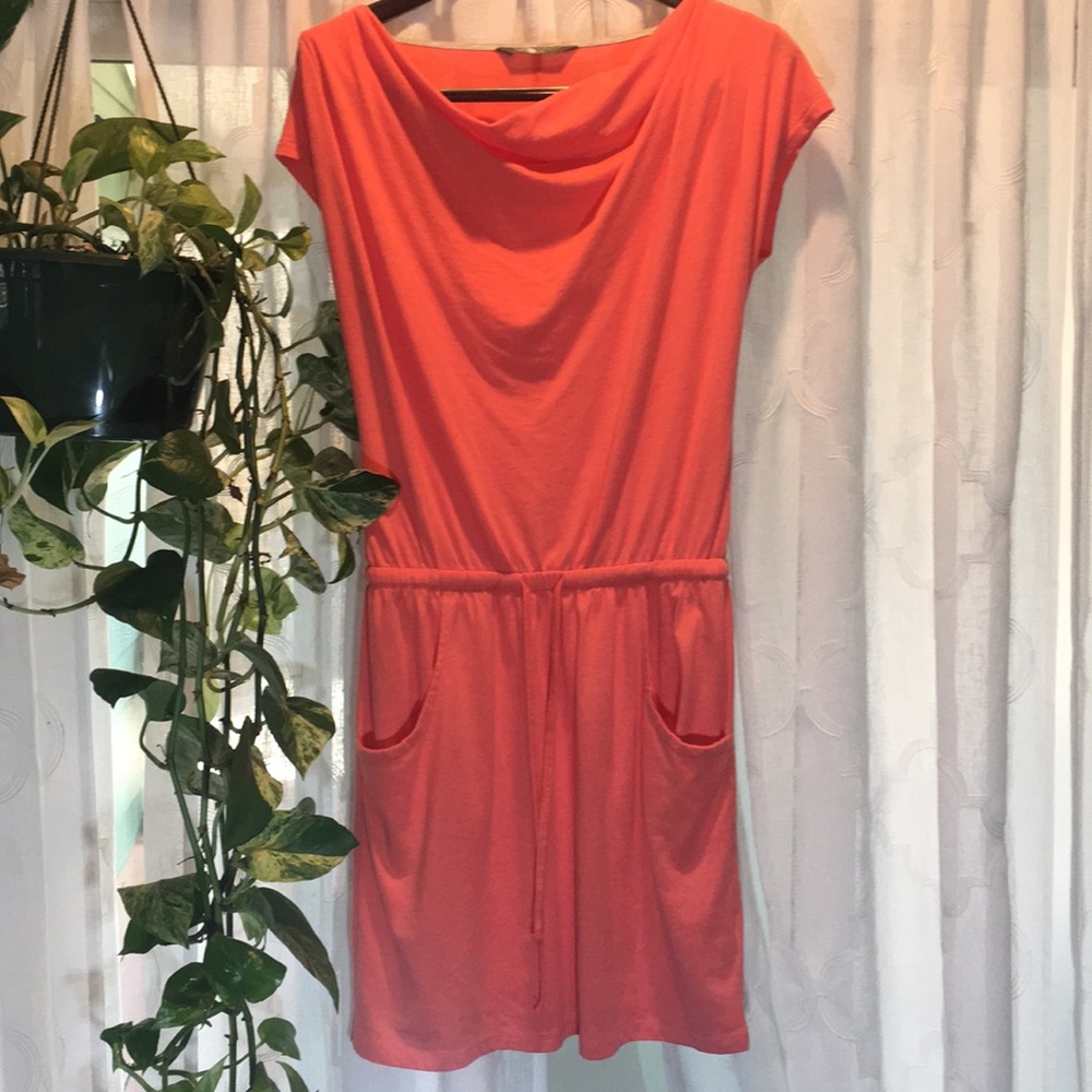 North Face coral cowl dress!